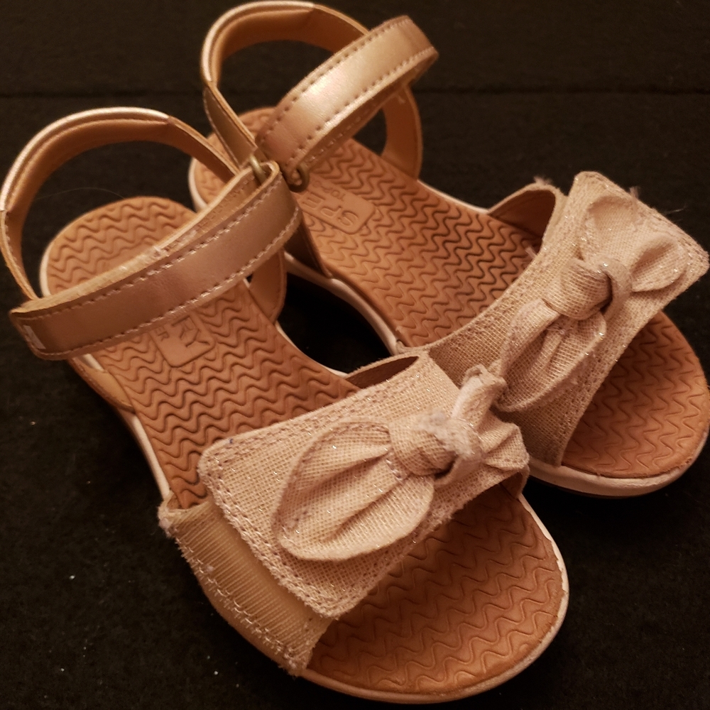 Girls 10M Sperry Brown Strap Open Toe Youth Sandals - Very Gently Preowned